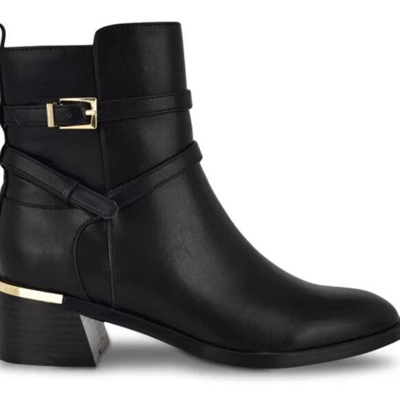 Calvin Klein Women's Jallis Block Heel Dress Booties Size 8.5 Black - Picture 1 of 15